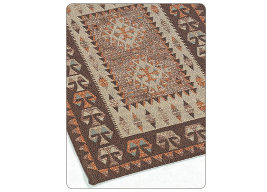 Tappeto Da Camera E Salotto Disegno Kilim - 85x150 cm - Marrone