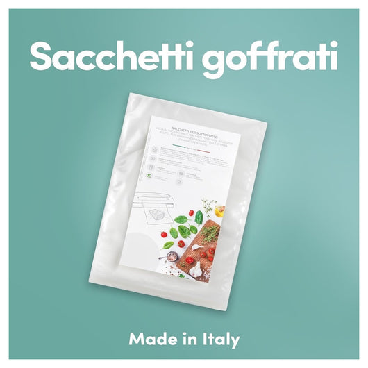 Trade Shop - Kit 20pz Sacchetti Sottovuoto 25x35cm Per Congelatore Frigorifero Microonde Cottura         