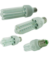 Kit 4 Lampadine Led Attacco E27 12w Faretto Luce Bianco Freddo 6500k Durata         