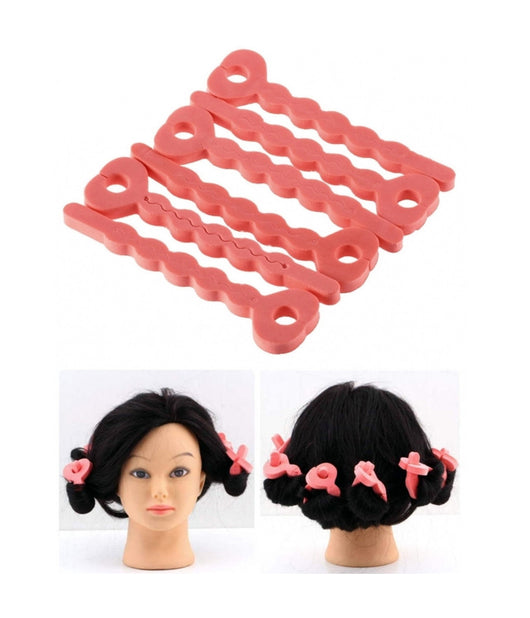 Kit 6 Bigodini Roller Bendy In Gomma Piuma Arriccia Capelli Acconciatura Ricci         