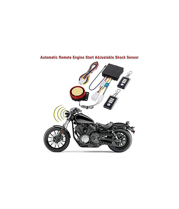 Kit Antifurto Allarme Per Moto Universale Con Sirena Da 125db Code Telecomando         