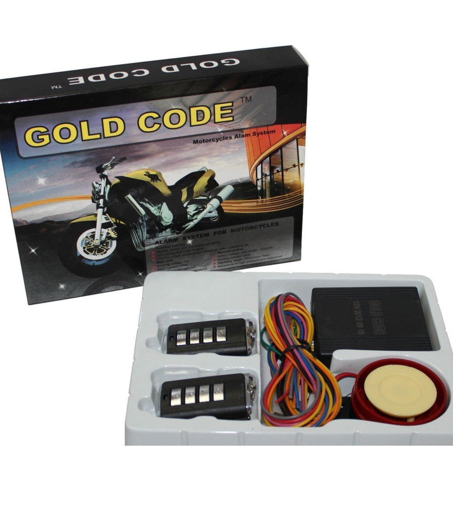 Kit Antifurto Allarme Per Moto Universale Con Sirena Da 125db Code Telecomando         