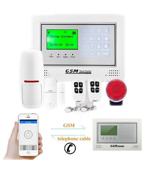 Kit Antifurto Casa Allarme Display Touch Screen Combinatore Gsm Wireless App         