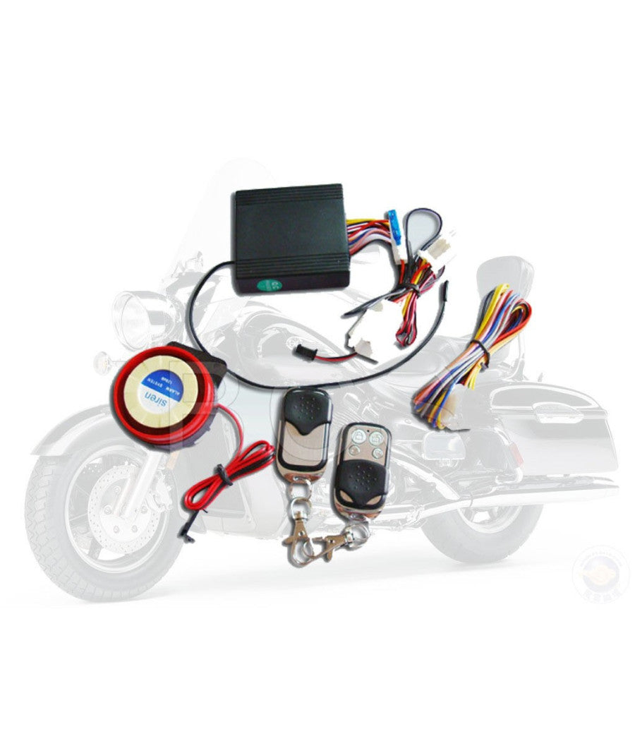 Kit Antifurto Moto Scooter Con 2 Telecomandi Centralizzato Sirena 125 Db Allarme         