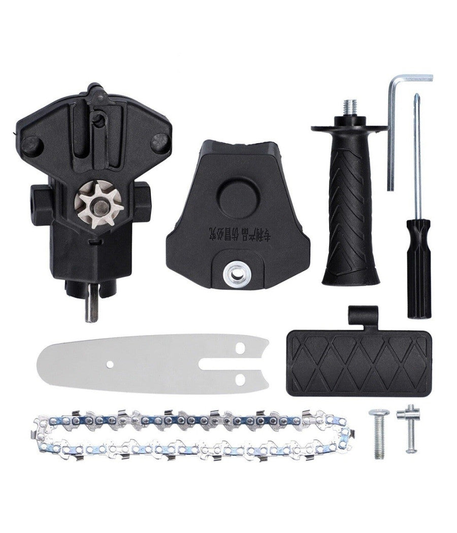 Kit Conversione Modifica Da Trapano A Motosega Mini Elettrosega Lama 6"         