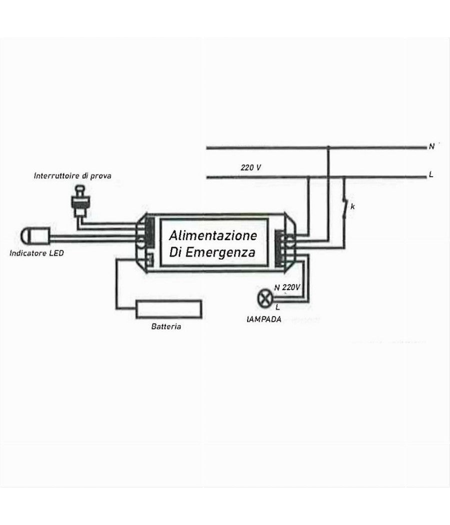 Kit Di Emergenza Per Lampade Led Da 3-40w Trasformatore Alimentatore Na03-f40a-t8         