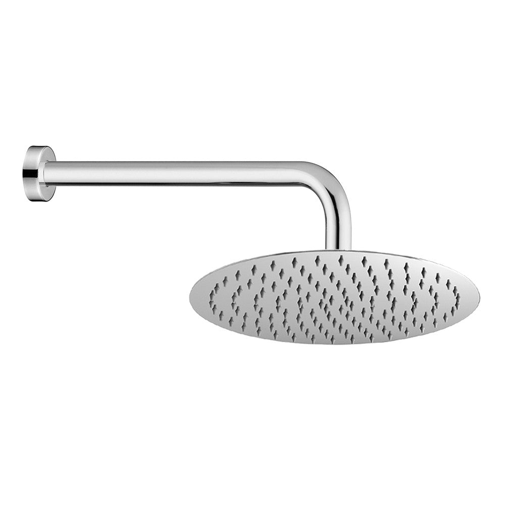 Kit doccia incasso cromato tondo con soffione 20 cm inox Recta