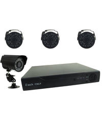 Kit Dvr Videosorveglianza Hdmi 4 Telecamere Ir 4 Canali Bnc Completo 5504h-4-b         