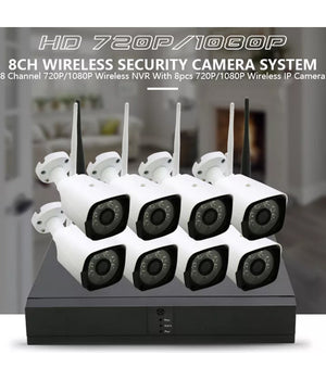 Kit Dvr Wireless Wifi 8 Canali Sistema Registrazione Cctv Hd 8 Telecamere Q-s8i         