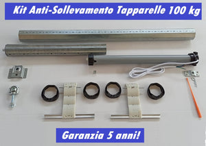 Motori Tapparelle 100 kg 50 Nm Kit Sicurezza Anti Sollevamento Rullo da 100 cm a 130 cm Completo con Blocchi di Sicurezza