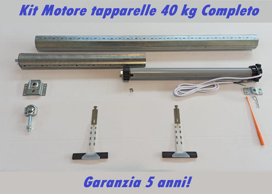 Kit motore tapparelle 40 kg 20 Nm Rullo da 100 cm a 135 cm Completo con Molle di Sicurezza 