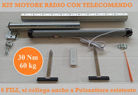 Kit motori tapparelle con telecomando 60 kg 30 Nm Rullo da 60 cm a 95 cm Completo con Molle di Sicurezza 