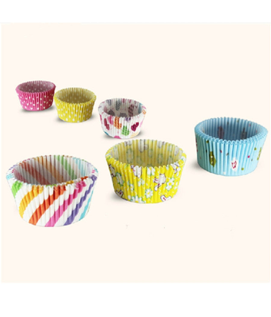 Kit Pirottini Carta Oleata Cupcake Cases Per Stampi Torta Muffin Colori Misti       -240 Pezzi -