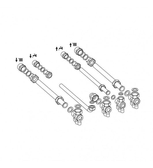 Kit raccordi 4 rubinetti per caldaie ariston cod 79020