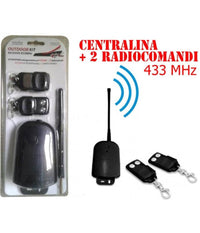 Kit Ricevitore 2 Telecomandi Universale Radiocomando 433mhz Radio Cancelli Luci         