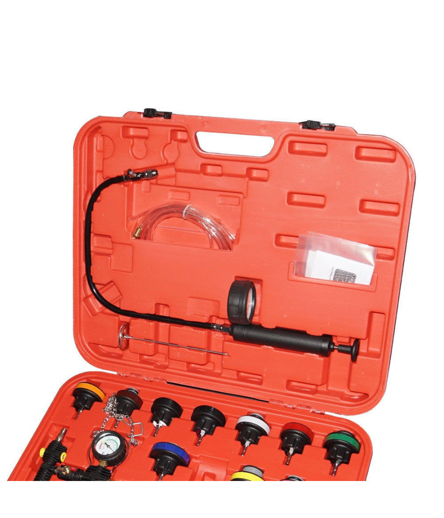 Kit Tester Di Pressione Spurgo Prova Ricarica Radiatore Test Universale 27 Pezzi         