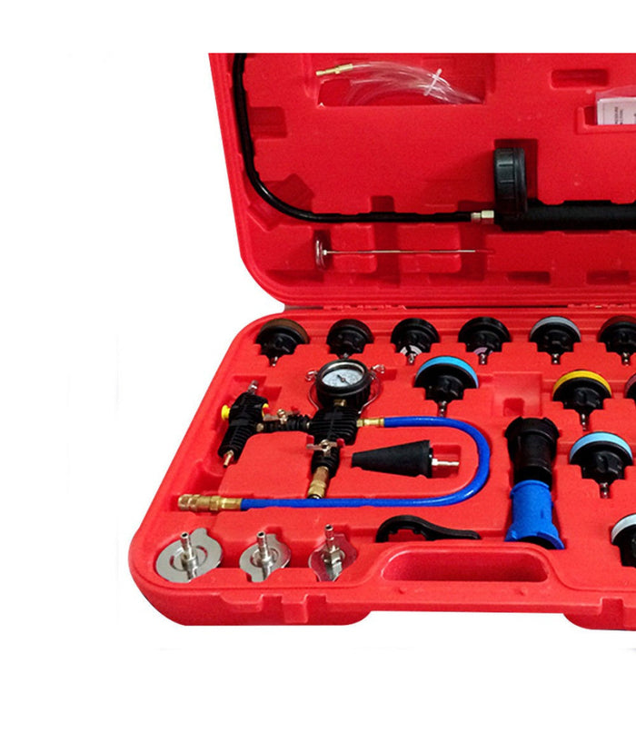 Kit Tester Di Pressione Spurgo Prova Ricarica Radiatore Test Universale 27 Pezzi         