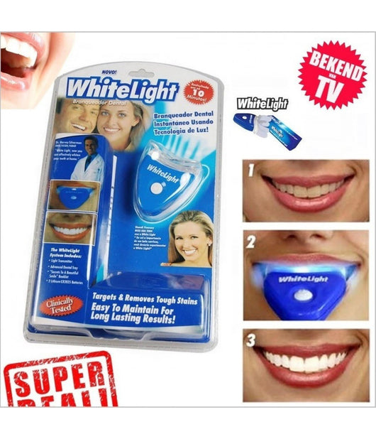 Kit Trattamento Sbiancante Denti Whitelight E Lampada Plasma Uv Tartaro Gel         