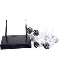 Kit Videosorveglianza Hd Nvr Wifi A 4 Canali Con 4 Telecamere Incluse Ahd 1,3 Mp         