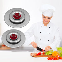 Kit 2 Coperchi Magici Antiodore Ventur Magic ⌀27, ⌀31 cm Cooker in Acciaio Inox Pomello Rosso