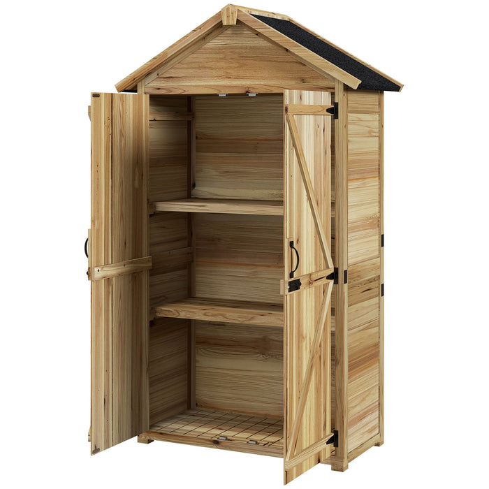 Casetta Box da Giardino per Attrezzi 102x54x177 cm in Legno di Abete