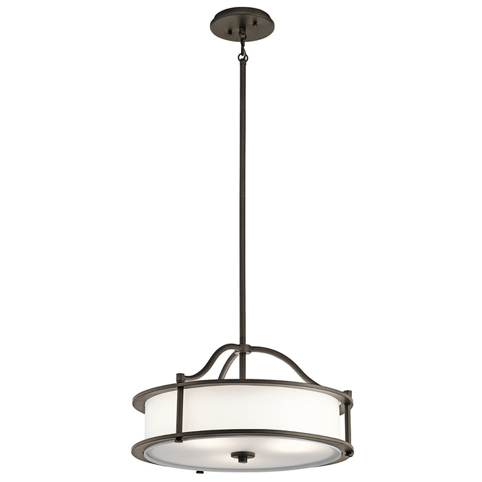 Lampadario Contemporaneo Emory Acciaio Bronzo Antico 3 Luci E27