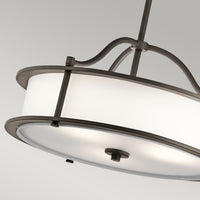 Lampadario Contemporaneo Emory Acciaio Bronzo Antico 3 Luci E27