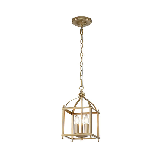 Lampadario Contemporaneo Larkin Acciaio Ottone Naturale Verniciato 2 Luci E14