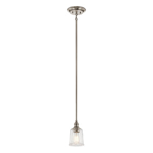 Sospensione Classica Waverly Acciaio Peltro Classico Vetro 1 Luce E27