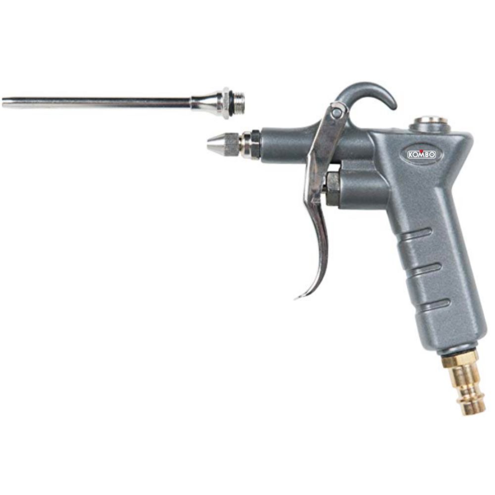 Pistola aria compressa con prolunga, Canna Lunga 10Cm, max 15 bar, innesto