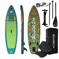 Stand Up Paddle Board Flatwater/Touring Kolohe Polynesia- Tavola da SUP gonfiabile 300X75X15 cm con sediolino pagaia regolabile, cavigliera, gonfiatore, kit riparazione e borsa da trasporto. Peso Max 140kg