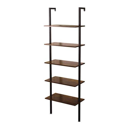 Komo - Libreria a muro con 5 ripiani in stile industriale, 60x30xH185 cm