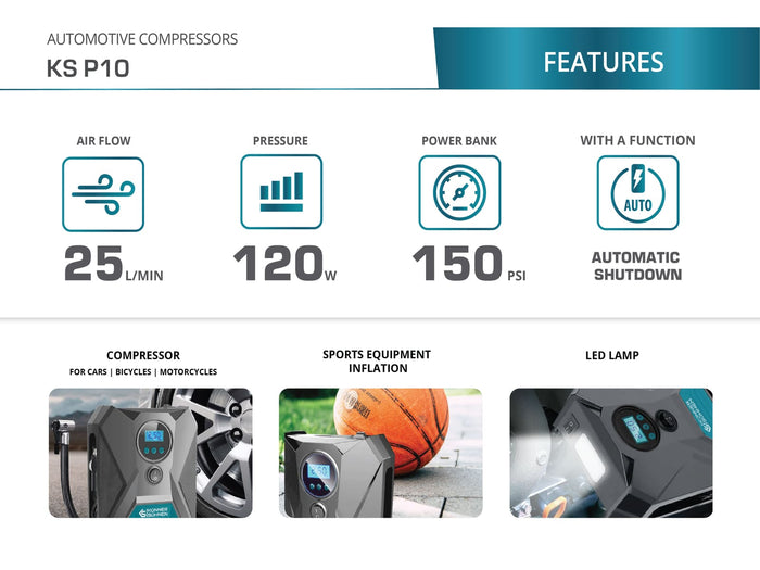 Compressore d'aria per auto KS P10