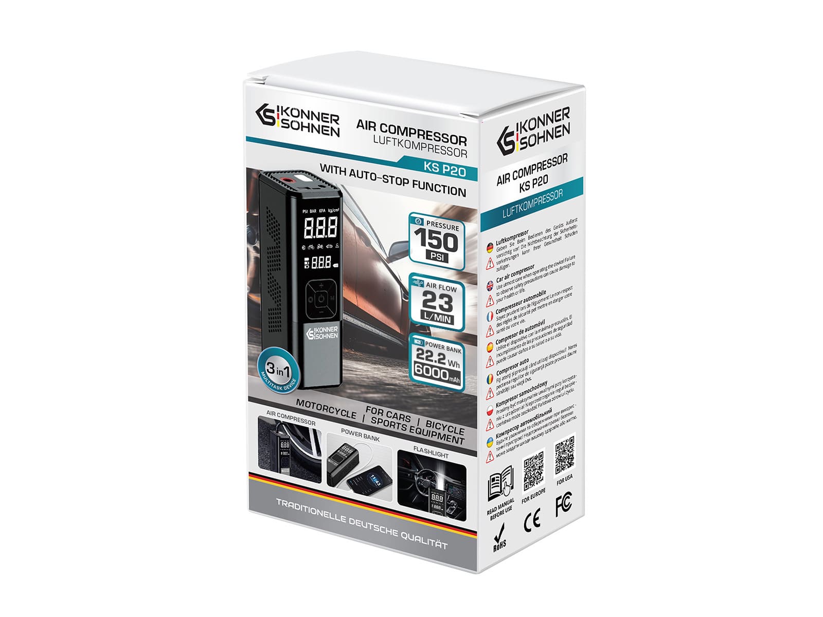 Compressore alimentato a batteria KS P20