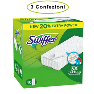 Swiffer panni di ricambio cattura polvere per scopa swiffer 3 confezioni da 40 panni