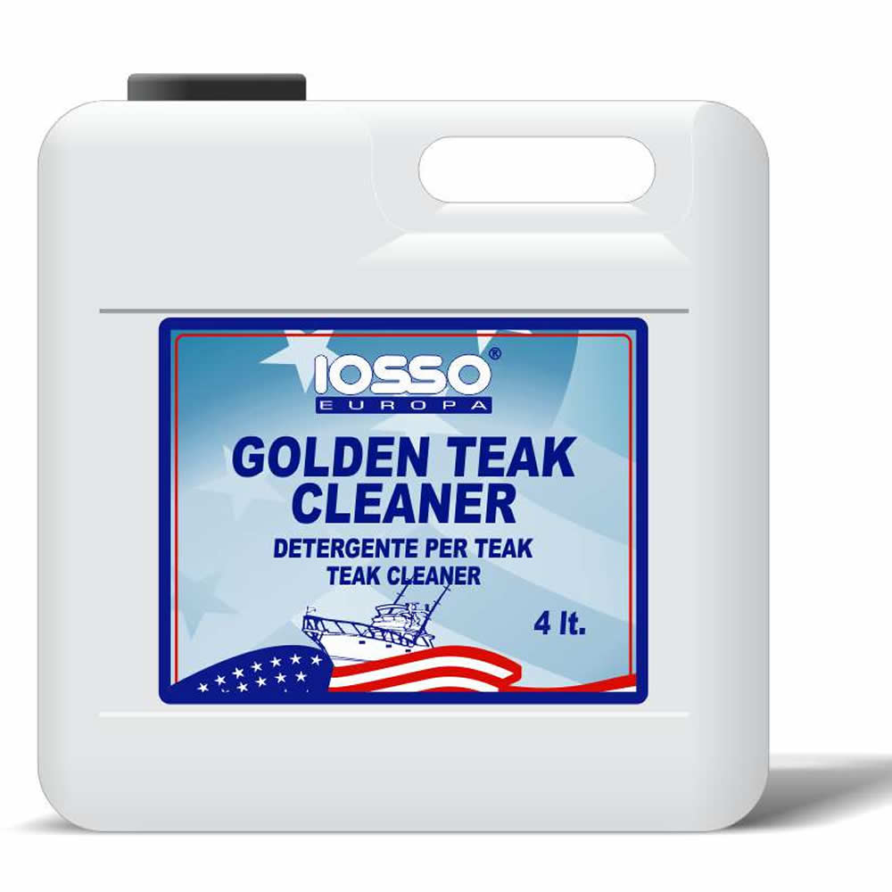 Iosso golden teak cleaner detergente per rimuovere grasso e sporco litri 4