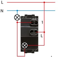 Interruttore luminoso serie civile faeg 10 ampere bianco