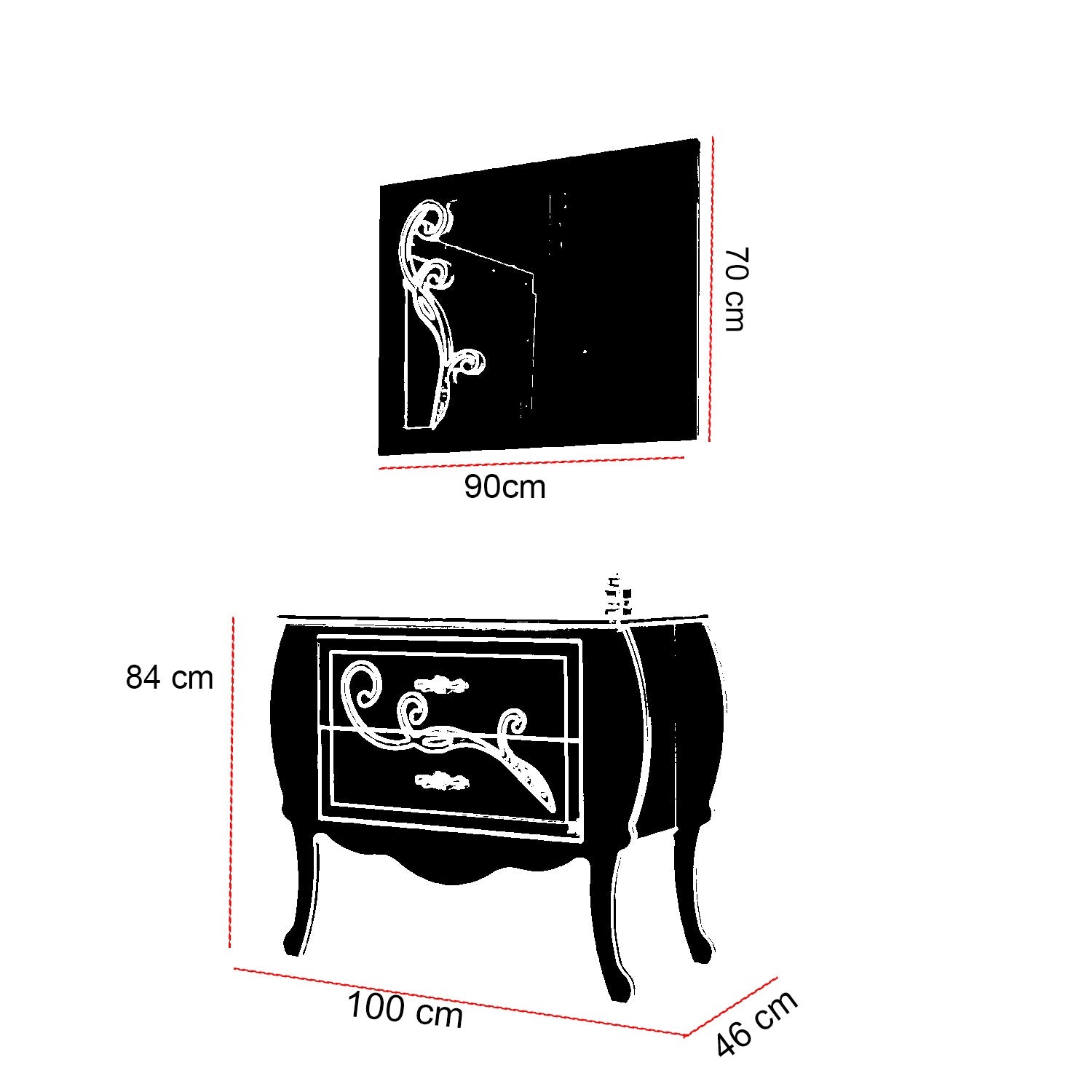 Mobile bagno contemporaneo con specchio - SI