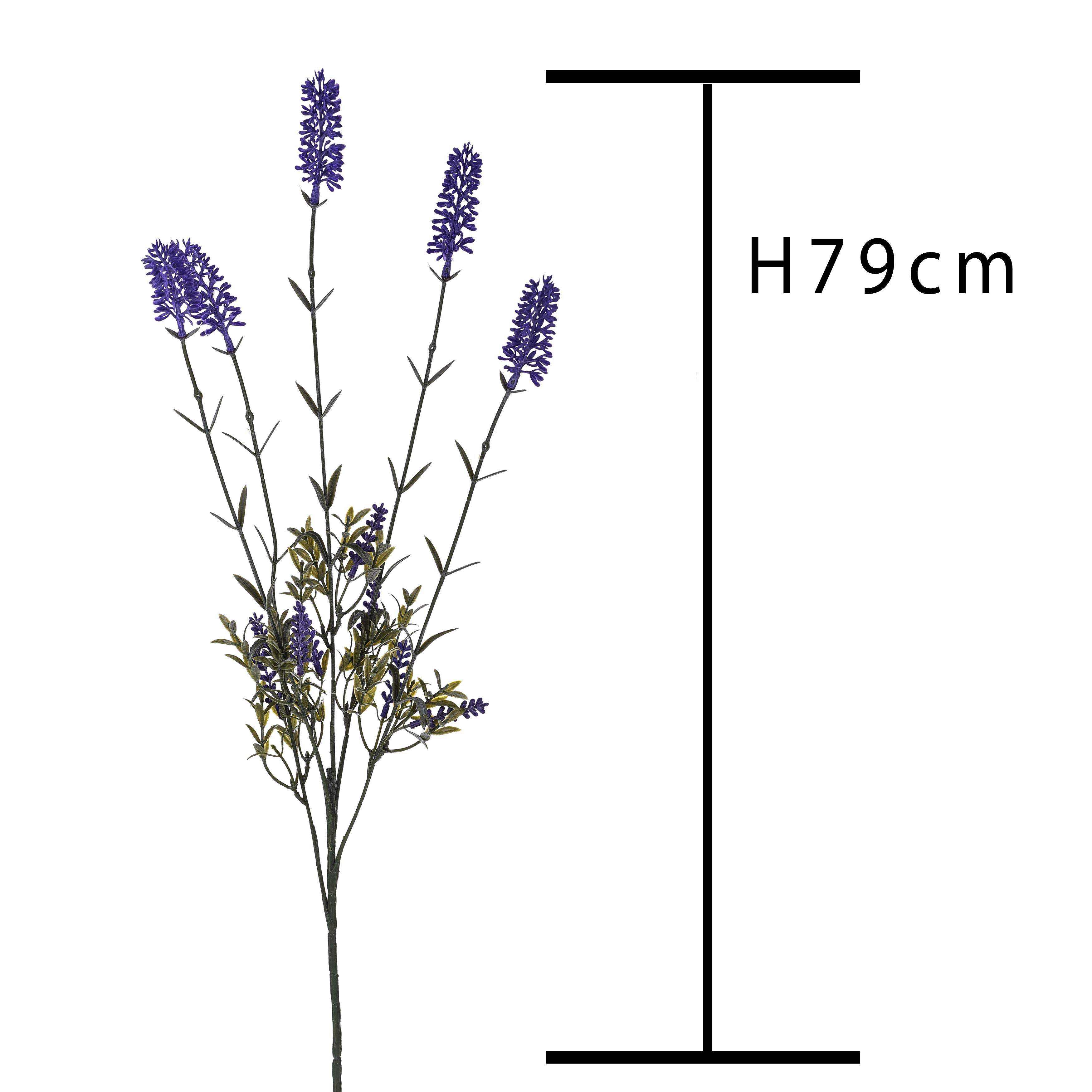 Set 8 Lavanda con 5 Fiori H 79 cm