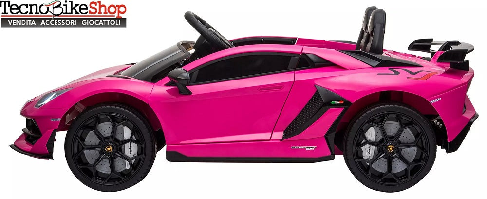 Auto Elettrica per Bambini Lamborghini SV 12V - con verniciatura metallizzata colore Rosa