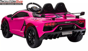 Auto Elettrica per Bambini Lamborghini SV 12V - con verniciatura metallizzata colore Rosa