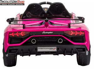 Auto Elettrica per Bambini Lamborghini SV 12V - con verniciatura metallizzata colore Rosa