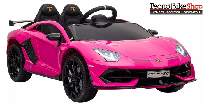 Auto Elettrica per Bambini Lamborghini SV 12V - con verniciatura metallizzata colore Rosa