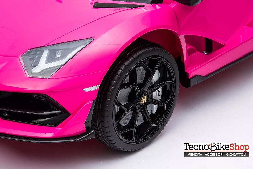 Auto Elettrica per Bambini Lamborghini SV 12V - con verniciatura metallizzata colore Rosa