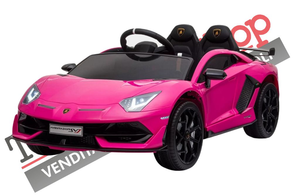 Auto Elettrica per Bambini Lamborghini SV 12V - con verniciatura metallizzata colore Rosa