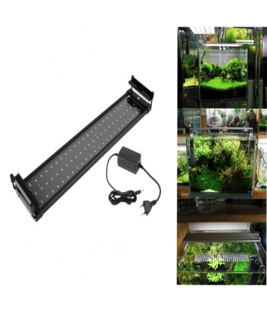 Lampada 18w Luce Plafoniera Allungabile Estendibile Led Per Acquario 45-60cm         