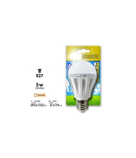 Lampada A Led Lampadina Globo 5 Watt Attacco E27 Luce Fredda 6500k         