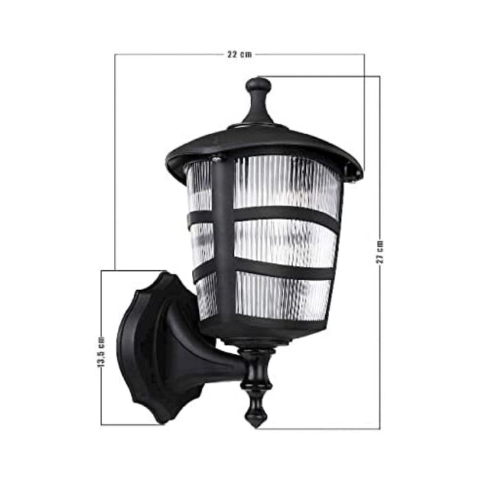 Lampada da parete ABS nera triangolare MDL3114