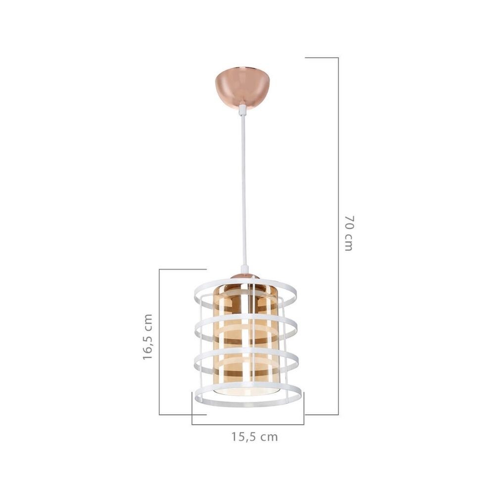 Lampada a sospensione metallo bianco Mira ASZ1261