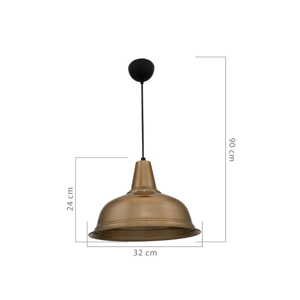 Lampada a sospensione con diffusore bronzo Tampa ASZ1343